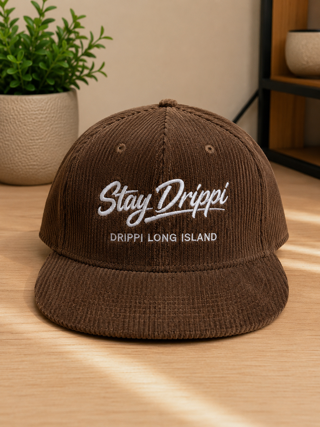"Stay Drippi" Embroidered Flat Bill Hat