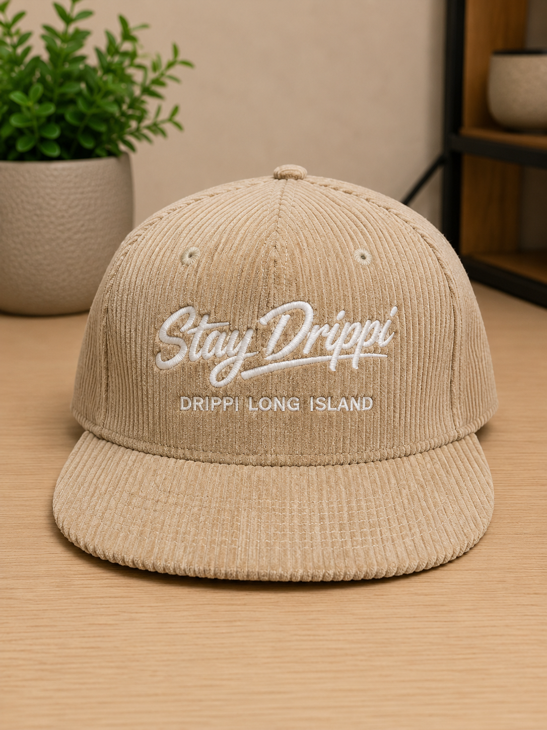 "Stay Drippi" Embroidered Flat Bill Hat