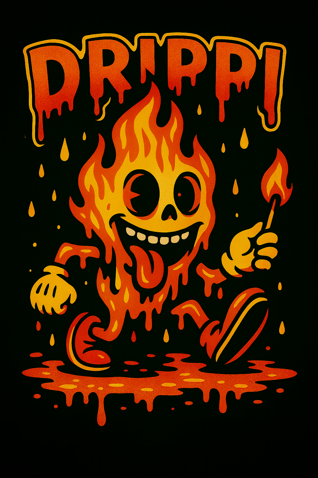 Drippi Flame Sticker