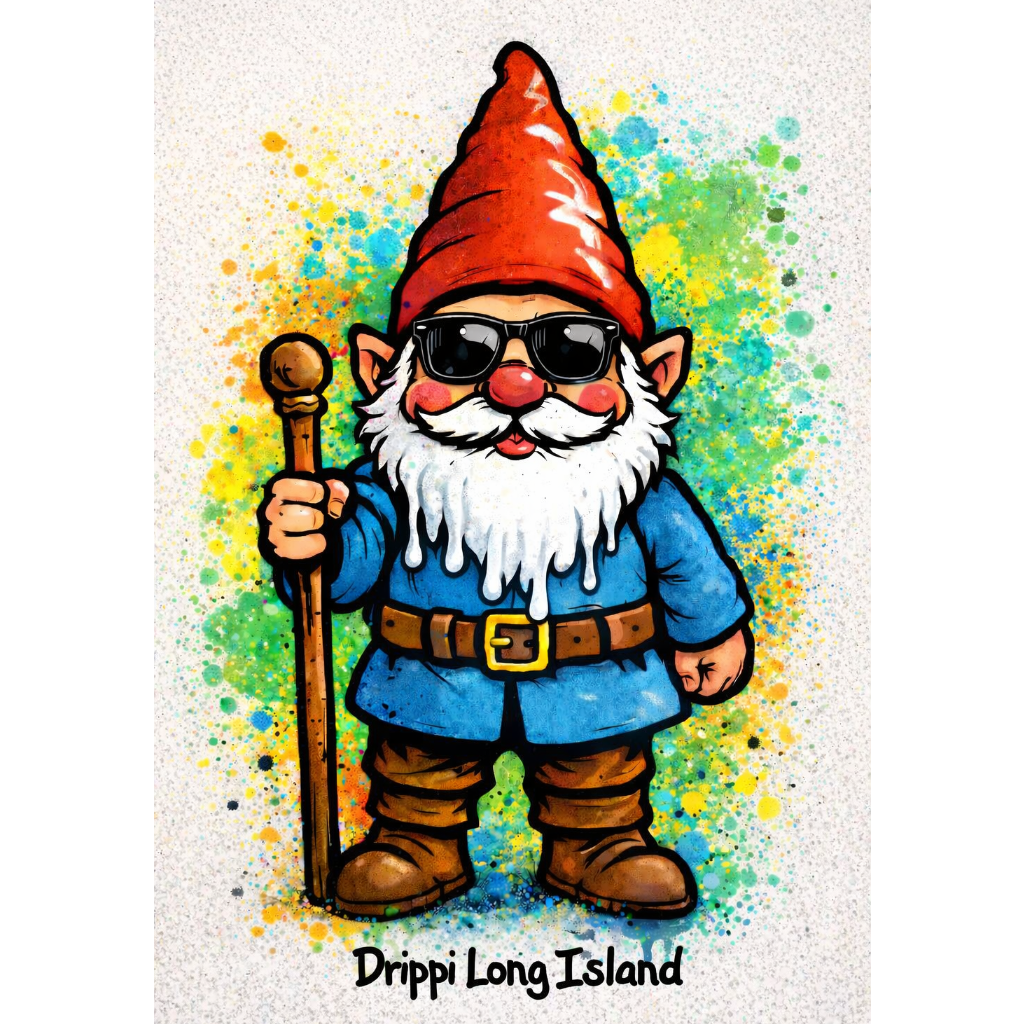 Drippi Halographic Gnome Sticker