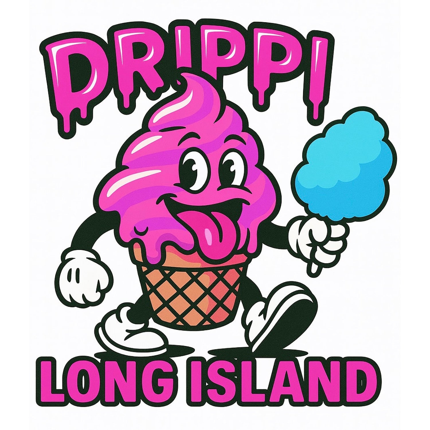 Cotton Candy Ice Cream Sticker