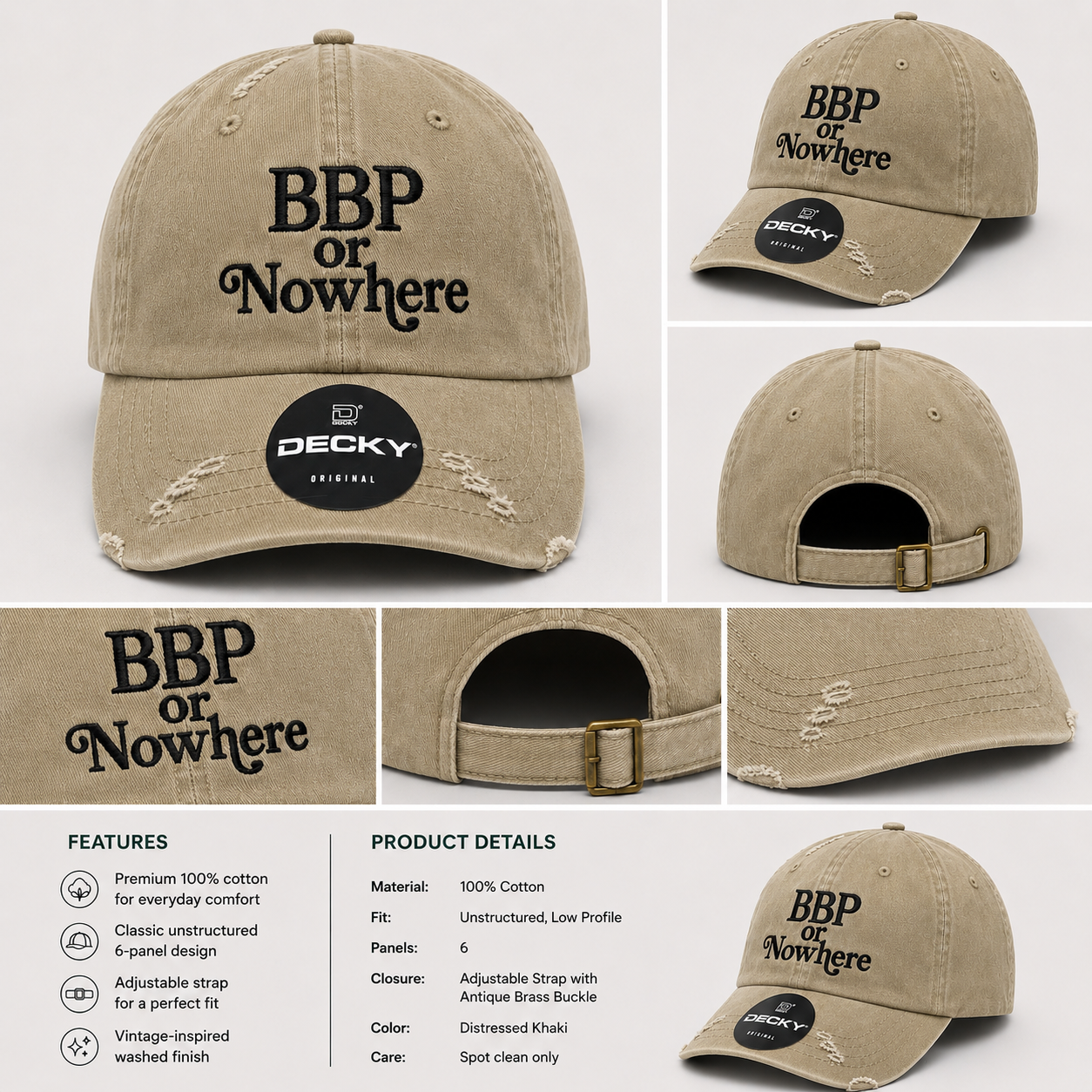 BBP Or Nowhere Embroidered Hat