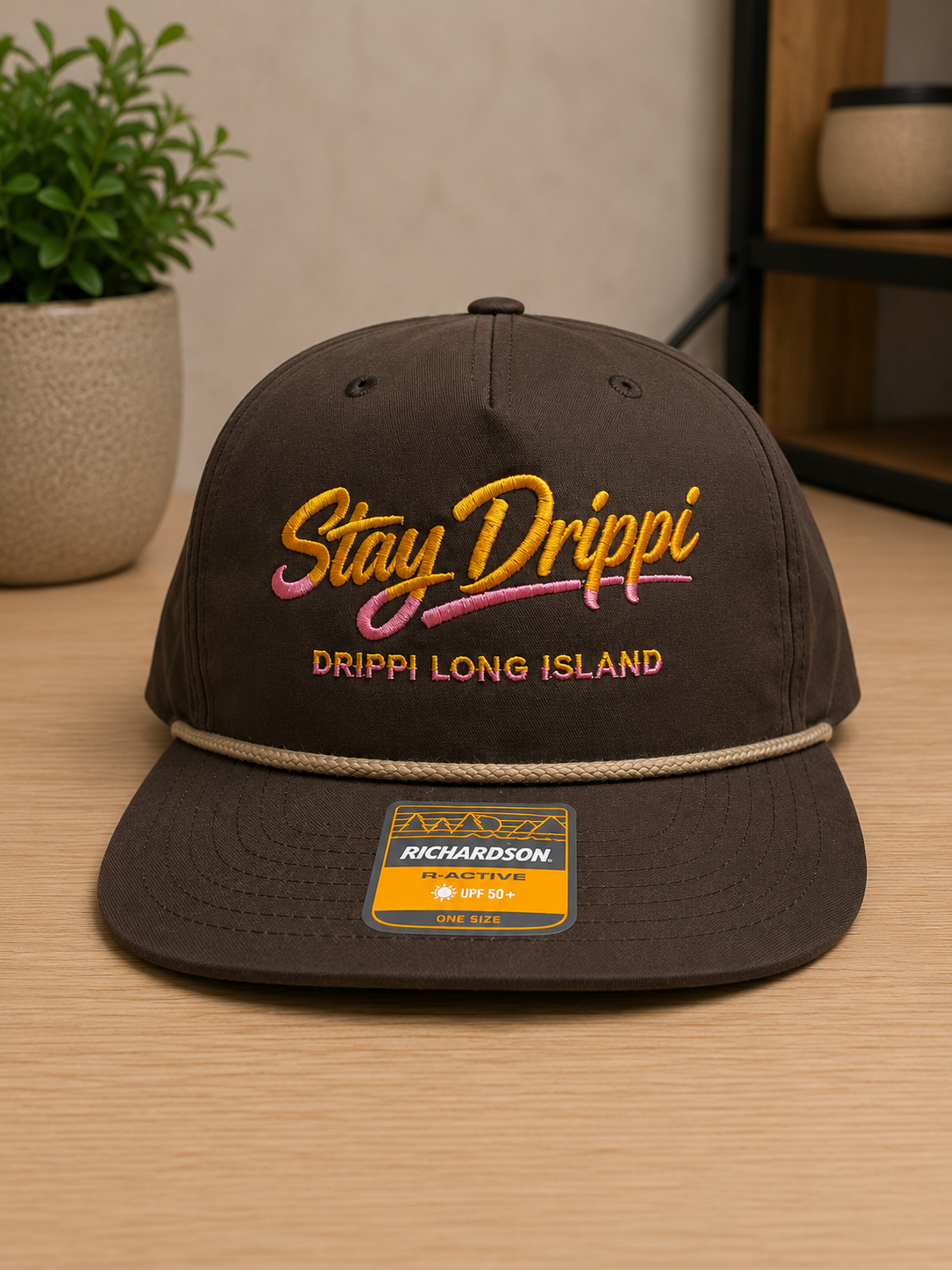 "Stay Drippi" Embroidered Flat Bill Hat