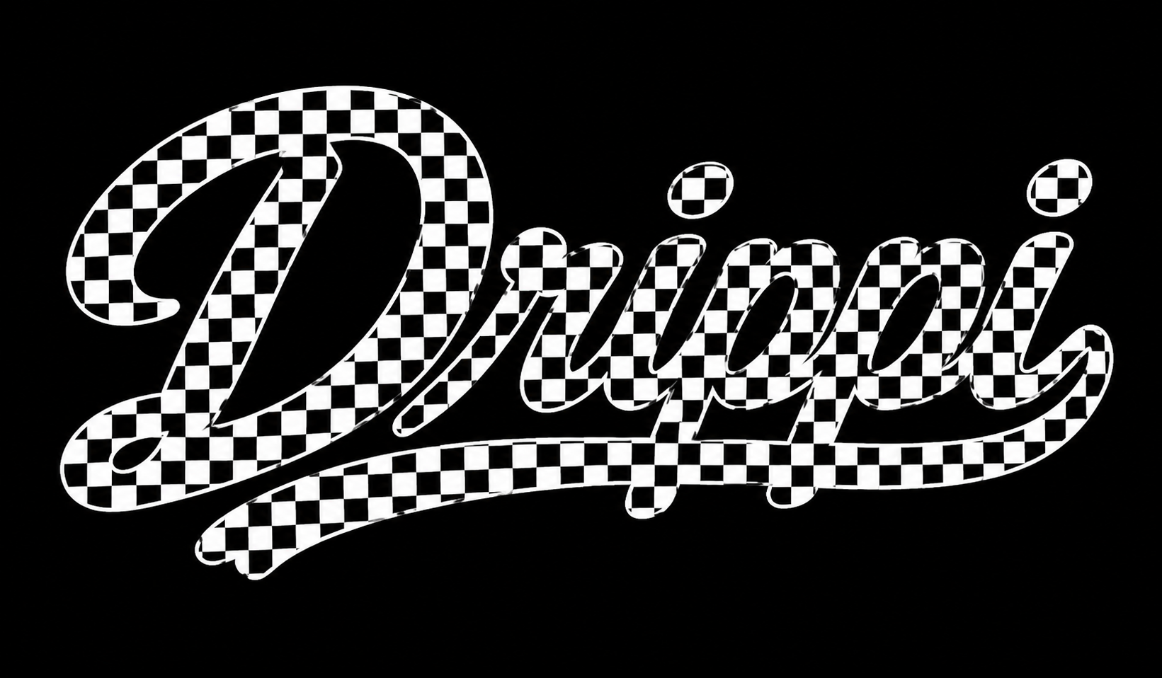 Checkered Drippi Sticker