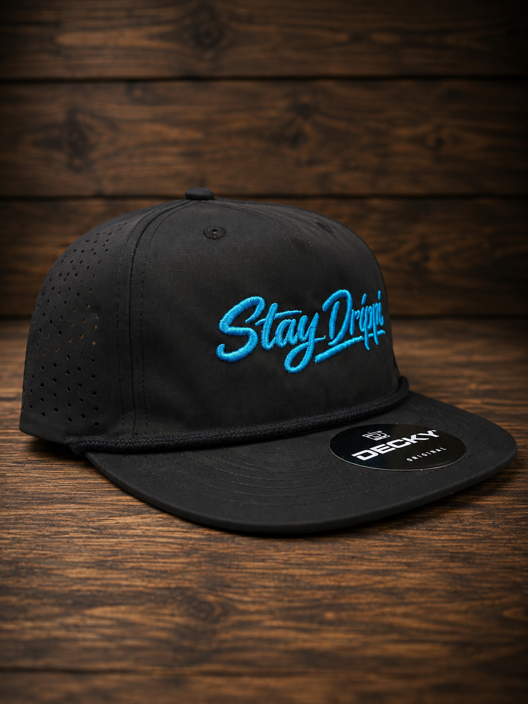 Stay Drippi- 3D Puff Embroidered Flat Bill Hats