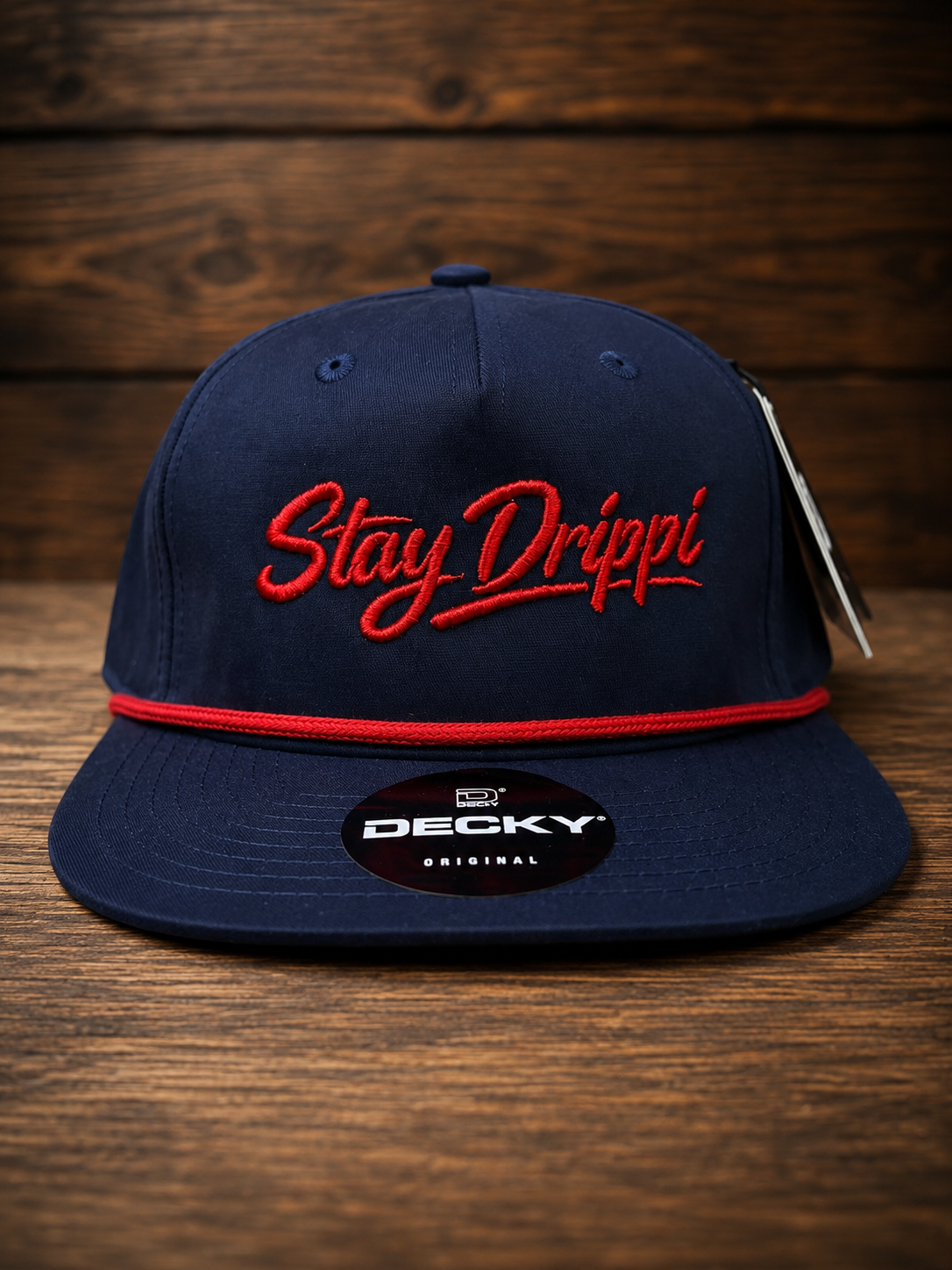 Stay Drippi- 3D Puff Embroidered Flat Bill Hats