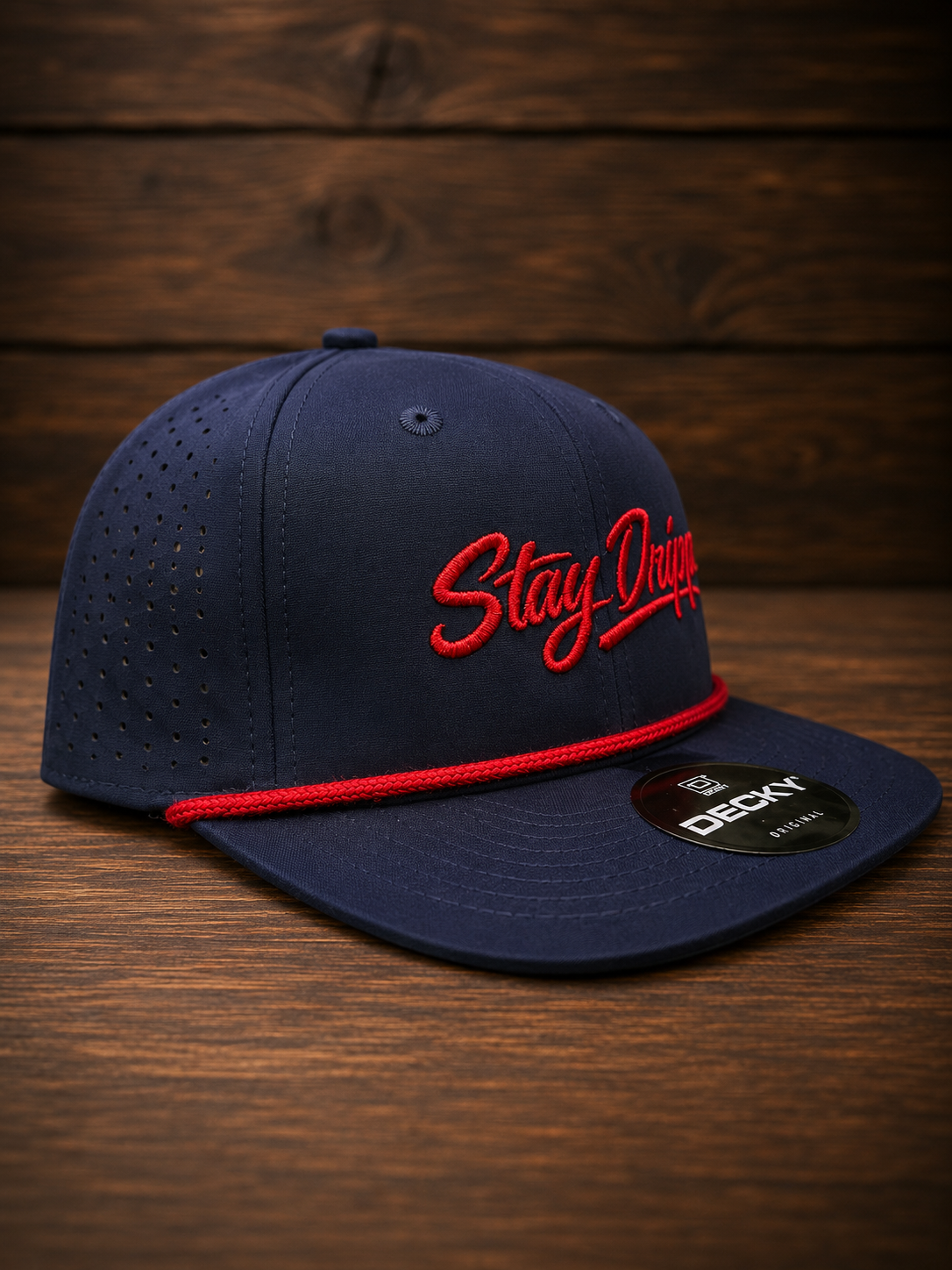 Stay Drippi- 3D Puff Embroidered Flat Bill Hats