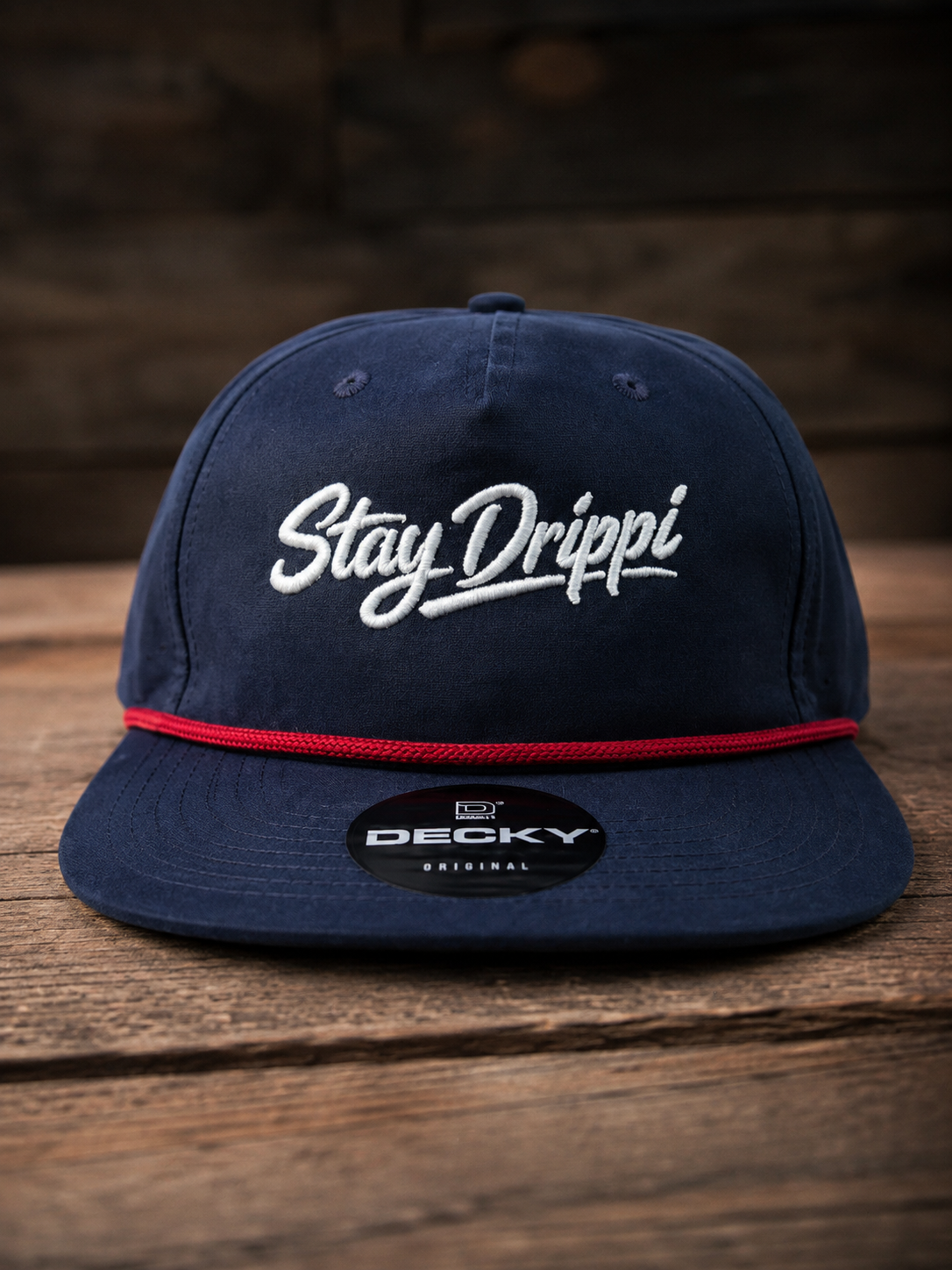 Stay Drippi- 3D Puff Embroidered Flat Bill Hats