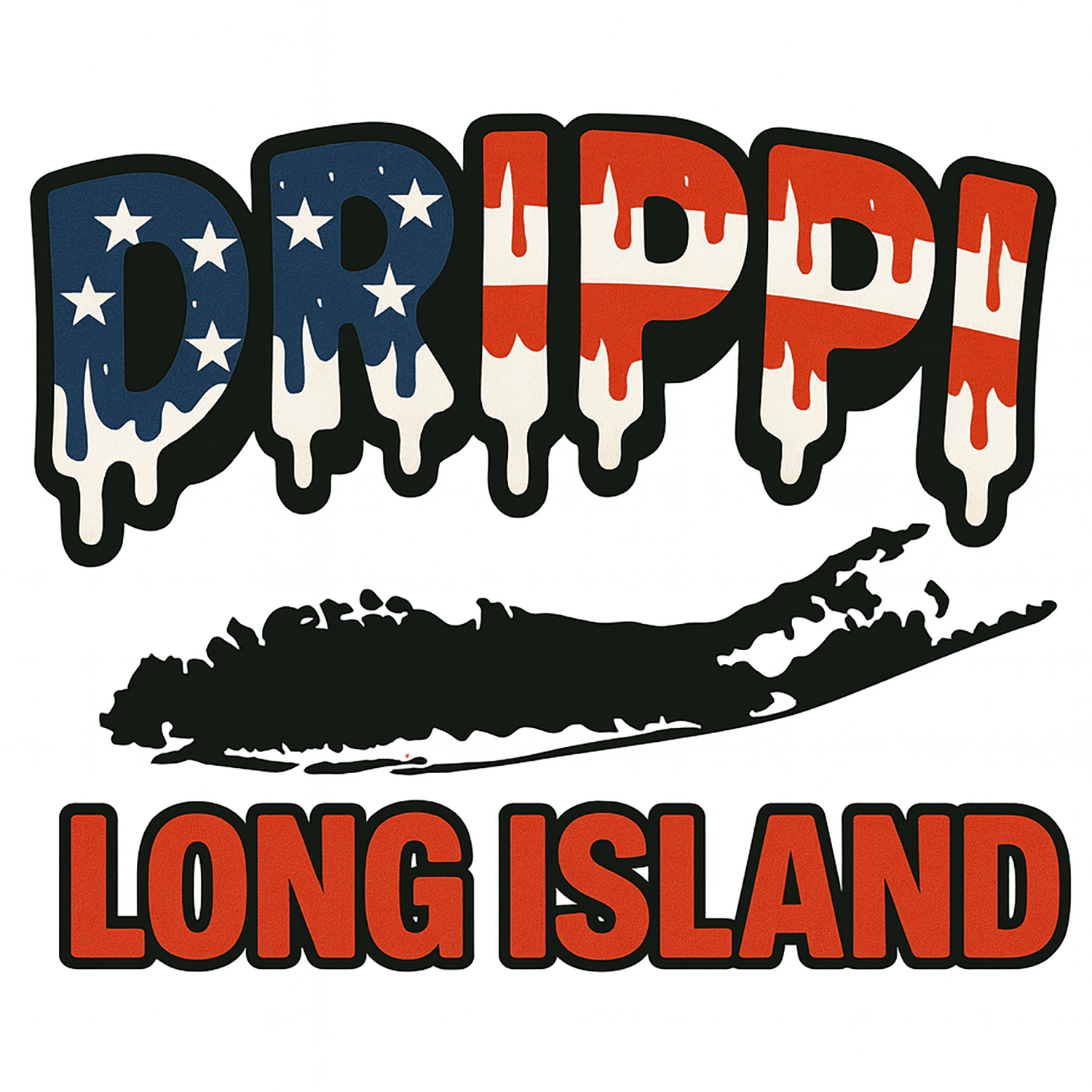 Patriotic Long Island Sticker