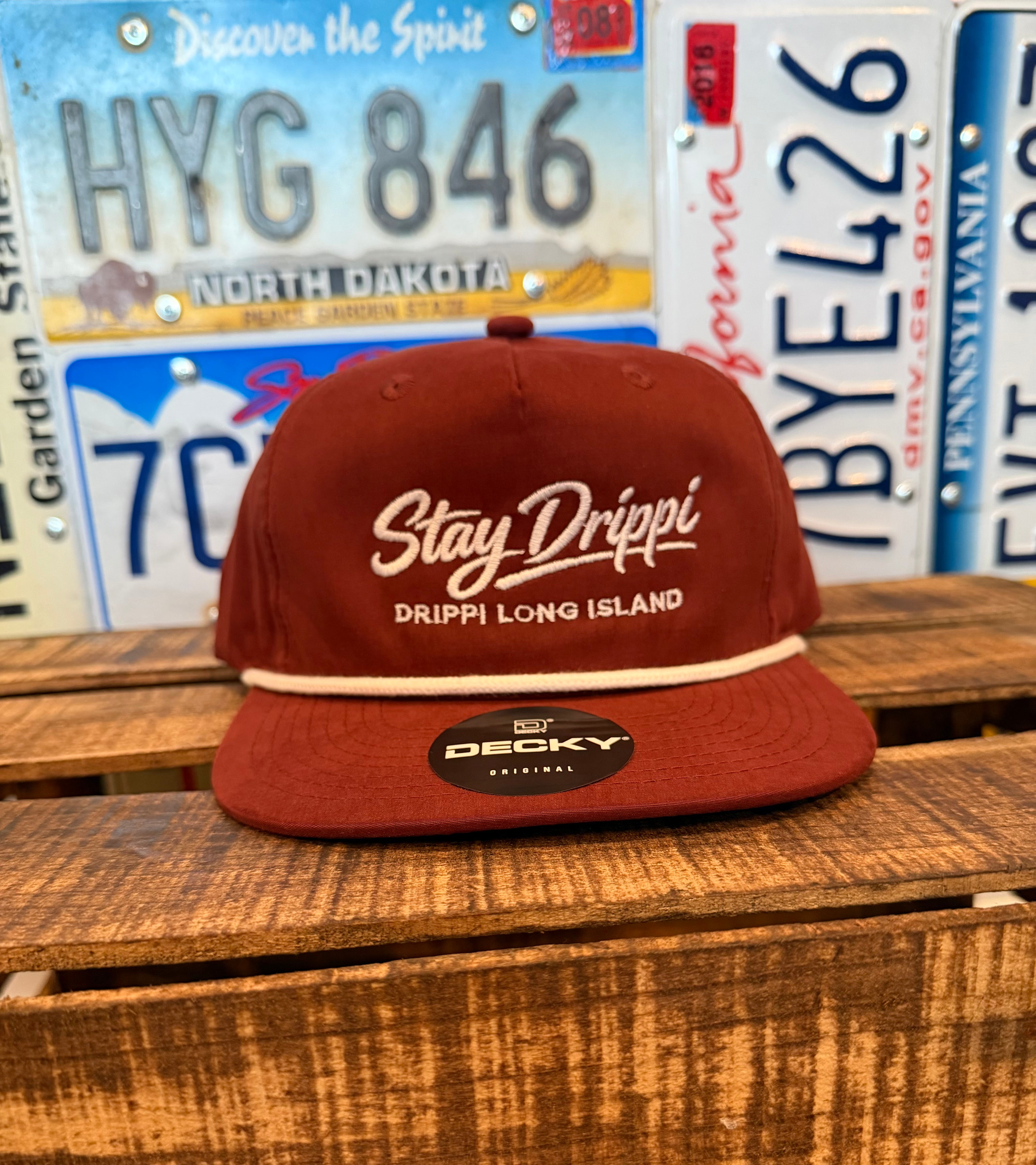 "Stay Drippi" Embroidered Flat Bill Hat