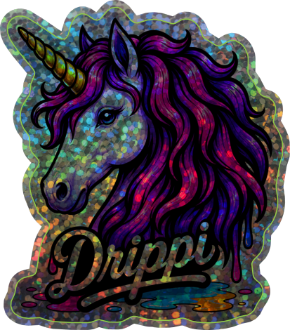 Glitter Unicorn Sticker